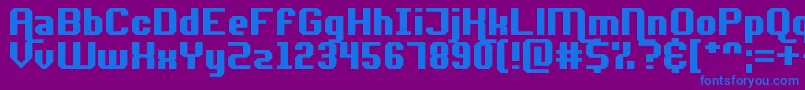 AdventureRequest Font – Blue Fonts on Purple Background