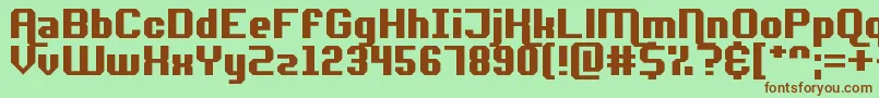 AdventureRequest Font – Brown Fonts on Green Background