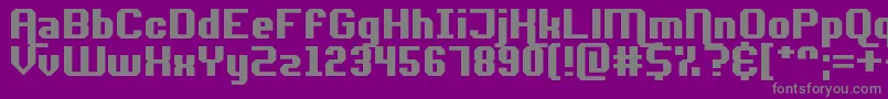 フォントAdventureRequest – 紫の背景に灰色の文字