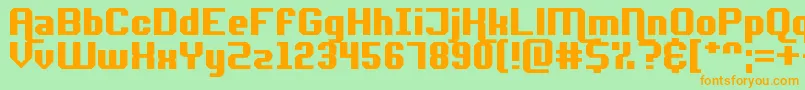 AdventureRequest Font – Orange Fonts on Green Background