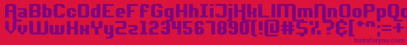 AdventureRequest Font – Purple Fonts on Red Background