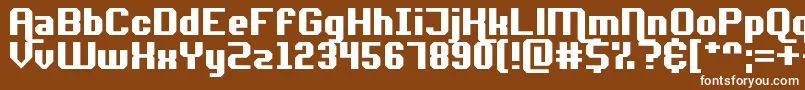 フォントAdventureRequest – 茶色の背景に白い文字