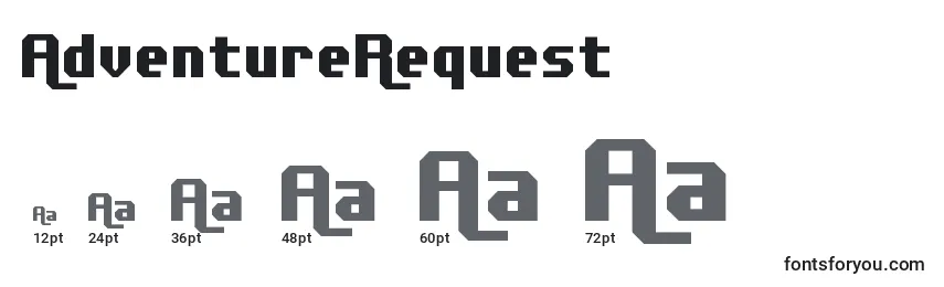 AdventureRequest Font Sizes