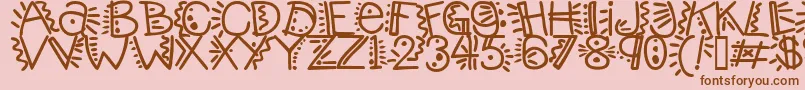 Manicpopthrill Font – Brown Fonts on Pink Background