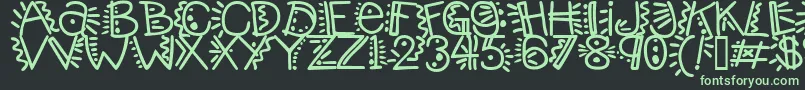 Manicpopthrill Font – Green Fonts on Black Background