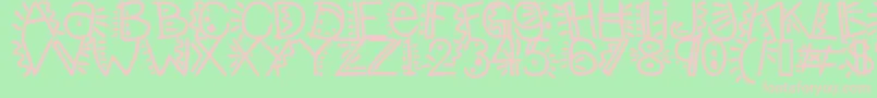 Manicpopthrill Font – Pink Fonts on Green Background