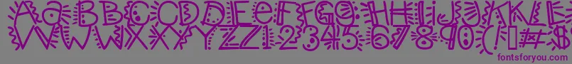 Manicpopthrill Font – Purple Fonts on Gray Background