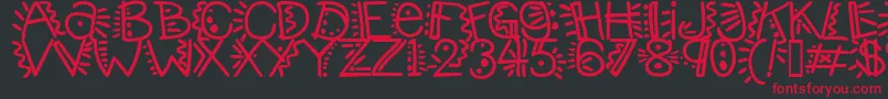 Manicpopthrill Font – Red Fonts on Black Background