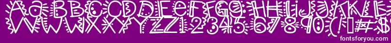 Manicpopthrill Font – White Fonts on Purple Background