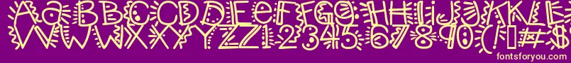 Manicpopthrill Font – Yellow Fonts on Purple Background