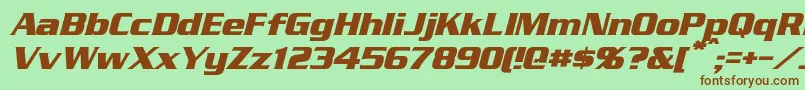 StraczynskiItalic Font – Brown Fonts on Green Background