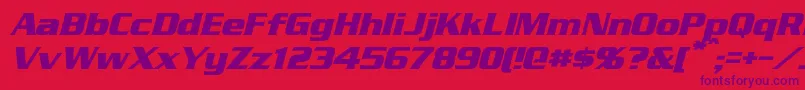 StraczynskiItalic Font – Purple Fonts on Red Background