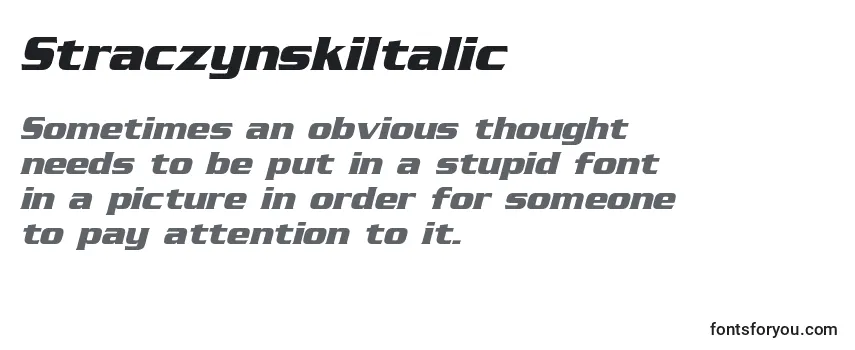 StraczynskiItalic Font