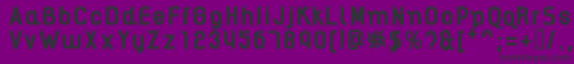 フォントAikelsoB – 紫の背景に黒い文字