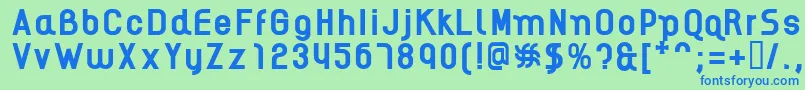 AikelsoB Font – Blue Fonts on Green Background