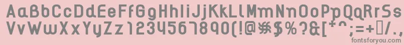 フォントAikelsoB – ピンクの背景に灰色の文字