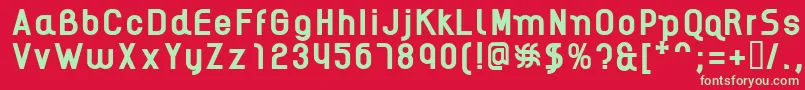 フォントAikelsoB – 赤い背景に緑の文字