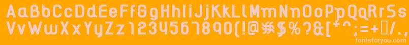 AikelsoB Font – Pink Fonts on Orange Background