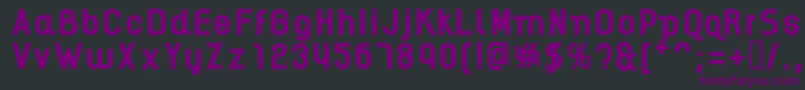 Czcionka AikelsoB – fioletowe czcionki na czarnym tle