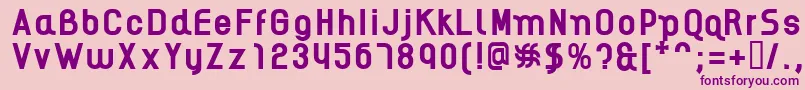 AikelsoB-Schriftart – Violette Schriften auf rosa Hintergrund