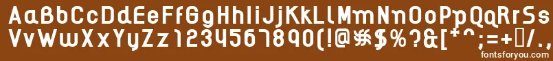 Шрифт AikelsoB – белые шрифты на коричневом фоне