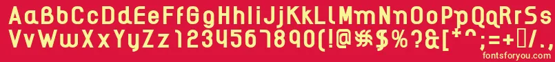 AikelsoB Font – Yellow Fonts on Red Background