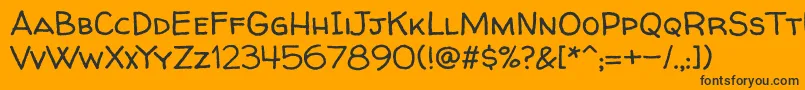 Walterturncoat Font – Black Fonts on Orange Background