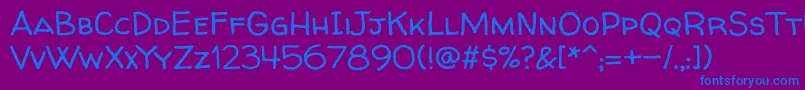 Walterturncoat Font – Blue Fonts on Purple Background