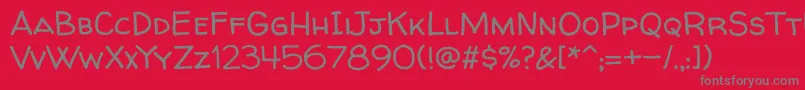 Walterturncoat Font – Gray Fonts on Red Background