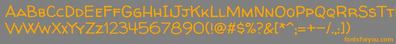 Walterturncoat Font – Orange Fonts on Gray Background