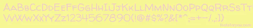 Walterturncoat Font – Pink Fonts on Yellow Background