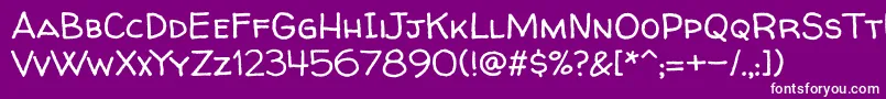 Walterturncoat Font – White Fonts on Purple Background