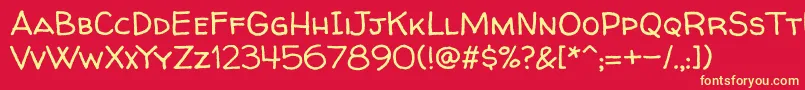 Walterturncoat Font – Yellow Fonts on Red Background