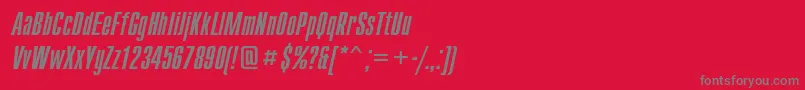 Шрифт CompactcItalic – серые шрифты на красном фоне