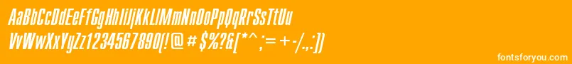 CompactcItalic Font – White Fonts on Orange Background