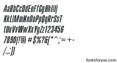  CompactcItalic font