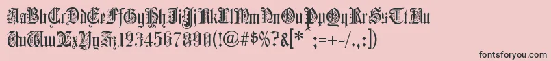 フォントColchesterBlack – ピンクの背景に黒い文字