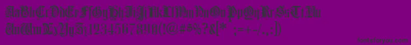フォントColchesterBlack – 紫の背景に黒い文字