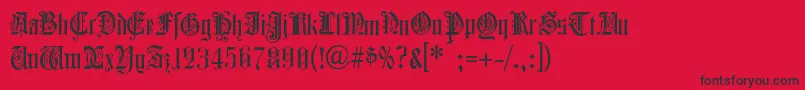 ColchesterBlack Font – Black Fonts on Red Background