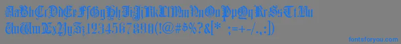 フォントColchesterBlack – 灰色の背景に青い文字