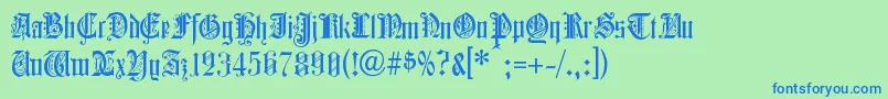 ColchesterBlack Font – Blue Fonts on Green Background