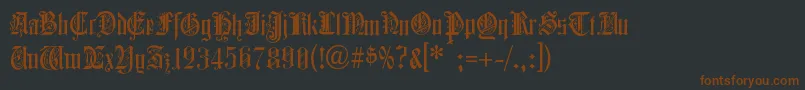Шрифт ColchesterBlack – коричневые шрифты на чёрном фоне