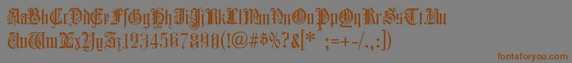 ColchesterBlack-fontti – ruskeat fontit harmaalla taustalla
