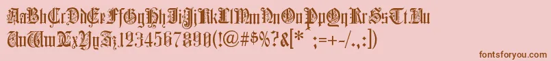 Шрифт ColchesterBlack – коричневые шрифты на розовом фоне