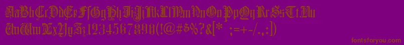 ColchesterBlack-fontti – ruskeat fontit violetilla taustalla