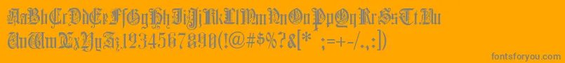 ColchesterBlack-fontti – harmaat kirjasimet oranssilla taustalla