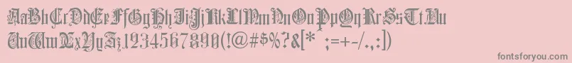 ColchesterBlack-fontti – harmaat kirjasimet vaaleanpunaisella taustalla