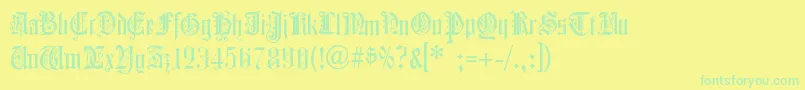 ColchesterBlack Font – Green Fonts on Yellow Background
