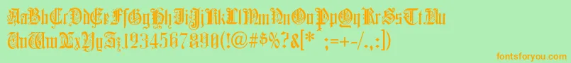 ColchesterBlack Font – Orange Fonts on Green Background