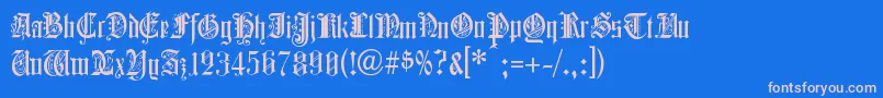 ColchesterBlack Font – Pink Fonts on Blue Background